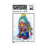 Gift Snowman Stamps