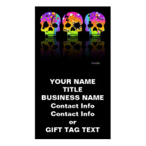 Gift Tag, Business Card - POP ART SKULLS