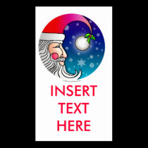 Gift Tag, Business Card - Santa Claus Moon business cards