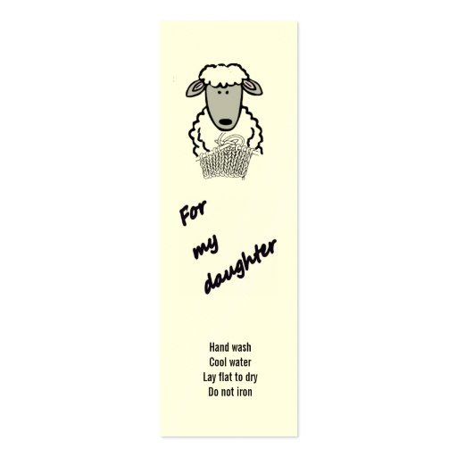 gift tag - daughter (2) business card template (front side)