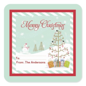 Gift Tag Merry Christmas Stickers sticker