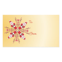 GIFT TAG NUTCRACKER WHEEL by SHARON SHARPE Business Cards