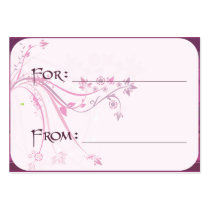 Gift Tag - Plum Scrolls business cards