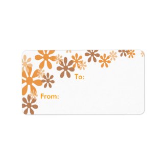 Gift Tags - Fall Colors Flowers label