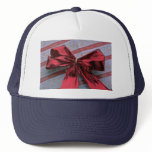 Gift wrapping bow trucker hats