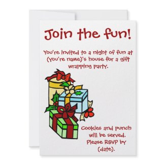 Gift Wrapping Party Invitation invitation