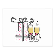 Gifts and Champagne Card Postcards