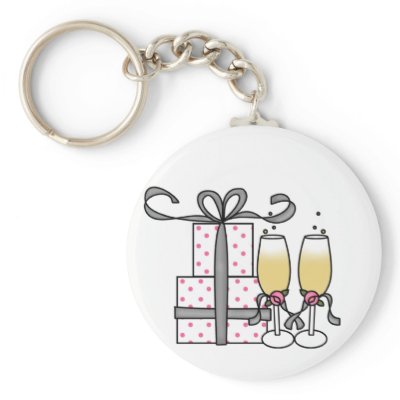 Gifts and Champagne Keychain