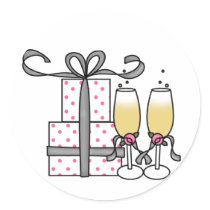 Gifts and Champagne Sticker