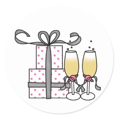 Gifts and Champagne Sticker