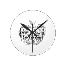 Gifts for Teachers Round Wall Clocks