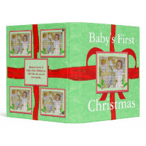 Giftwrapped Baby's First Christmas Memorybook Vinyl Binder