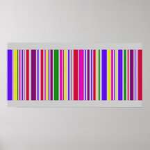 Gigantic Multi color  Barcode Art Posters