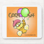 giggleBear flys off (light orange) Mouse Pads
