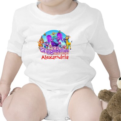 &quot;GiggleBellies&quot; + Your Child&#39;s Name T Shirt