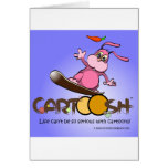 giggleBunnie on Cartoosh snowboard Greeting Card