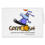 giggleBunny on Cartoosh snowboard Greeting Card