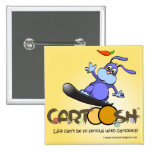 giggleBunny on Cartoosh snowboard Pinback Button