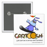 giggleBunny on Cartoosh snowboard Pinback Button
