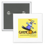 giggleBunny on Cartoosh snowboard Pinback Button