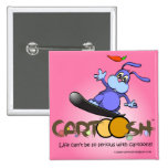 giggleBunny on Cartoosh snowboard Pinback Buttons