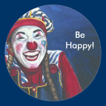 Giggles the Clown Painting stickers