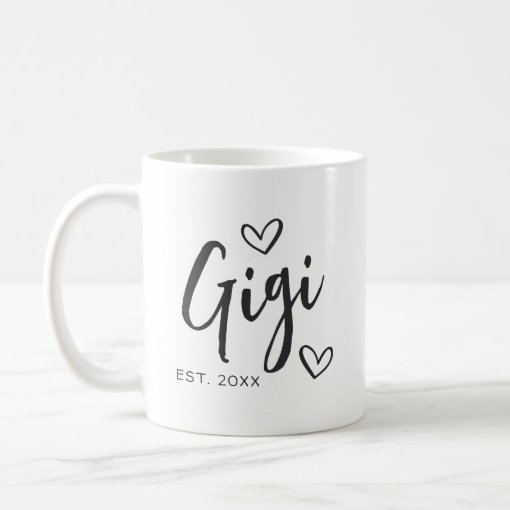 Gigi Year Established Grandma Coffee Mug Zazzle