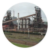 Gijon Asturias 2 Round Stickers
