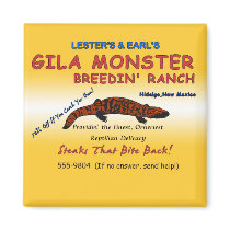 Gila Monster Steaks magnets by ZsTees Gila Monster Steaks magnets