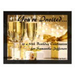 Gilded Bubbly 50th invitations
