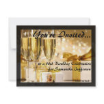 Gilded Bubbly 50th Custom Invitations