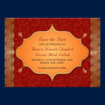 Gilded Edge Indian Frame Save the Date invitations