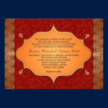 Gilded Edge Indian Frame Wedding invitations