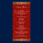 Gilded Edge Indian Frame Wedding Menu rack cards