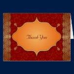 Gilded Edge Indian Frame Wedding Thank You cards