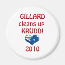GILLARD cleans up KRUDD! Fridge Magnet