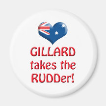 GILLARD takes the RUDDer Fridge Magnets