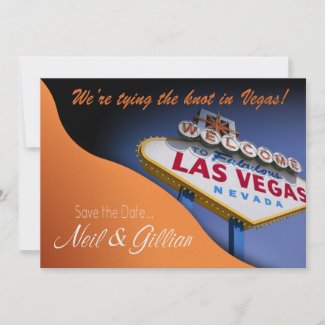 Gillian&#39;s Custom Las Vegas Save The Date Personalized Announcement