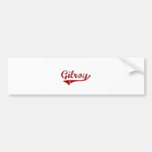 Gilroy California Classic Design Bumper Stickers