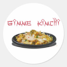 Gimme Kimchi Kimchi Lovers Round Stickers