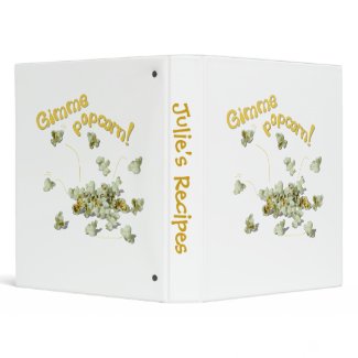 Popcorn Lovers Custom Recipe Binder Template