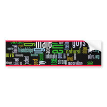 Gimmel Yod Collage bumper stickers