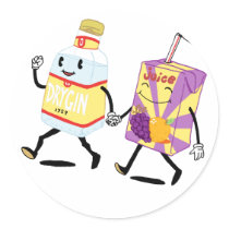 Gina nd Juice Round Sticker