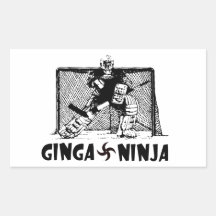 Ginga Ninja - Hockey Goalie Rectangle Stickers