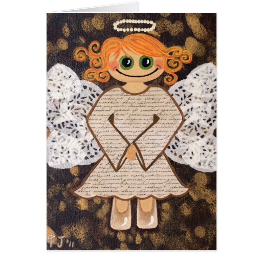 Ginger Angel Greeting Card - sending love