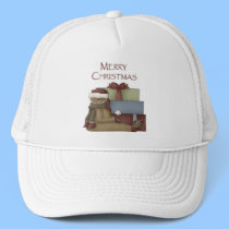 Ginger bread man with presents hats