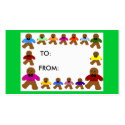 Ginger bread template GIFT TAGS business cards