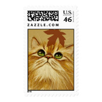 Ginger Cat & Autumn Leaf stamps