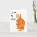 Ginger Cat Notecard card