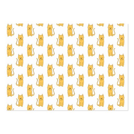 Ginger Cat Pattern. Business Card Templates (front side)
